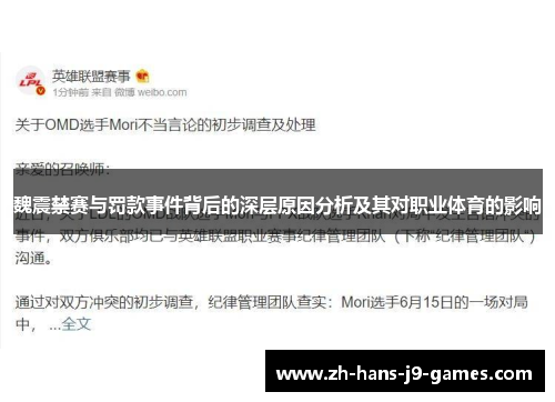 魏震禁赛与罚款事件背后的深层原因分析及其对职业体育的影响 魏震禁赛与罚款事件背后的深层原因分析及其对职业体育的影响